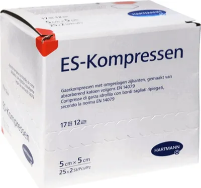 Obrázok produktu pre ES kompresy sterilné 5x5cm (25 x 2 ks)