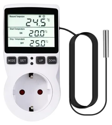 Digitales Thermostat Steckdose 250 V mit LCD und Sensor