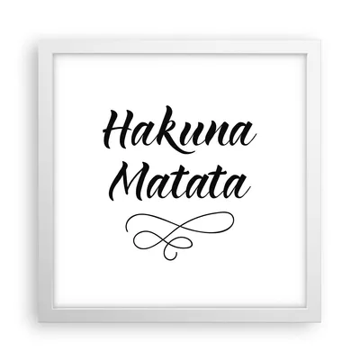 Produktbild von Gerahmtes Poster - Weißer Rahmen - Hakuna Mama Maxim - 30x30 cm - Wand Bild - Wanddeko - Wandbilder - Kunstposter - Wandposter - Bilderrahmen - Bilder - Kunstdruck - Wandbild - P2WAC30x30-4248