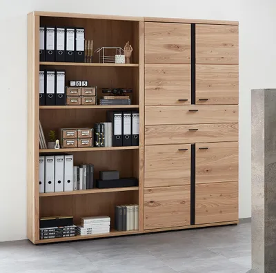 Produktbild von Aktenschrank Set 2-teilig SARINA-36 in Altesche teilmassiv