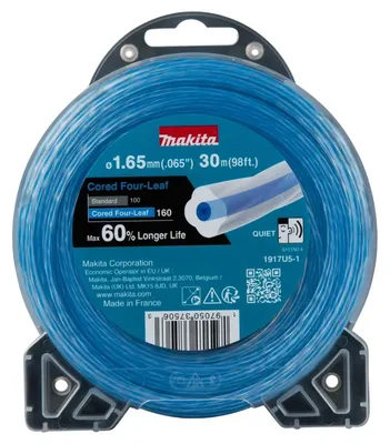 Productafbeelding van Makita maaimesdraad, type Cored Four-Leaf, 1,65 mm x 30 meter - 1917U5-1