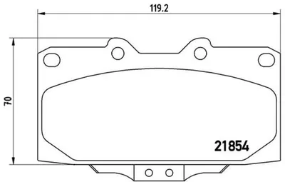 Produktbild von Brembo Bremsbelagsatz, Scheibenbremse Vorderachse P 56 034