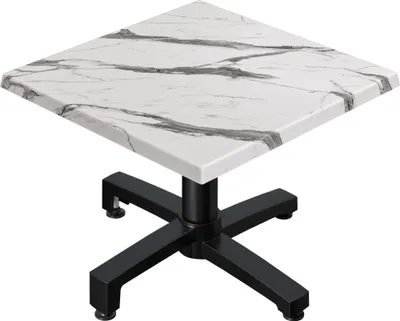 Produktbild von WBO | Jamaika Loungetisch | B:T:H 70 x 70 x 40 cm | Weiß Marmor / Schwarz | Zusatzgewicht | Bistro Loungetisch Gastro Tisch
