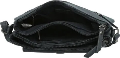 Produktbild von Kleine Damen Tasche Schultertasche Umhängetasche Crossover Bag Leder Optik Handtasche Blau