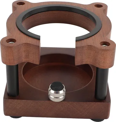 Image de Porte-filtre ? caf ? universel pour emp?cher le glissement de la porte en forme de pilon en bois pour 51 mm 53 mm 58 mm