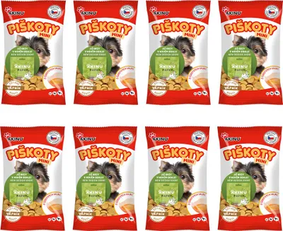 Obrázek produktu pro Akinu Mini piškoty s vápníkem pamlsek pro psy 8 x 120 g