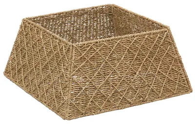 Imagen del producto de vidaXL: Adorno para árbol de Navidad, cuadrado, natural, 50 x 50 x 25 cm