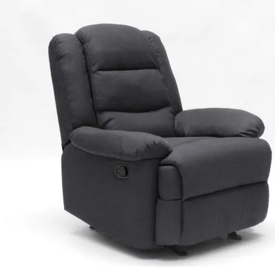 Immagine prodotto di Poltrona a dondolo pieghevole reclinabile con poggiapiedi design in tessuto Sofia - nero