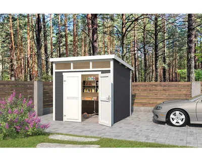 Produktbild von Gartenhaus Outdoor Life Kibo 3 270 x 274,1 cm carbongrau