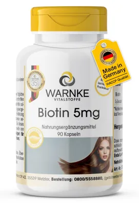 Obrázok produktu pre Biotín 5 mg kapsuly 90 kapsúl