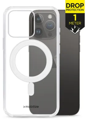 Productafbeelding van Mobilize Naked Protection: Transparante iPhone 14 Pro MagSafe hoesje, harde achterkant, schokbestendig - Transparant
