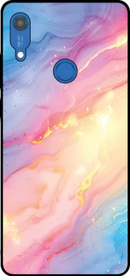 Produktbild von Smartphonica Telefon Fall geeignet für Huawei Y6S mit Regenbogen Glitter Marble Print - TPU Backcover Fall Regenbogen Glitter Marble Design