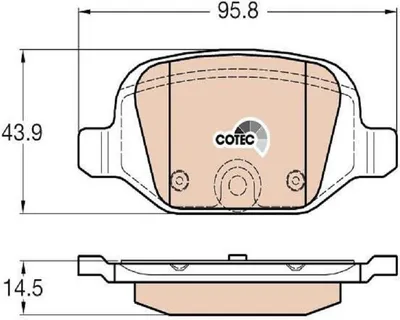 Produktbild von TRW Bremsbeläge Satz Hinten für FIAT 500 (312) GDB1981