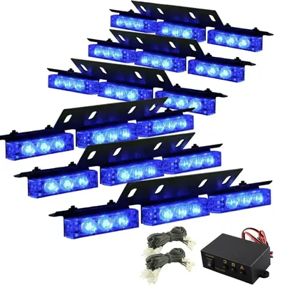 Produktbild von Blinkende Lichtleisten, 54 LED-Notfall-Stroboskoplampen für Autos und Lastwagen