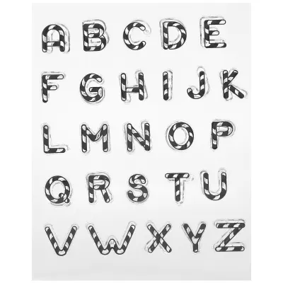 Immagine prodotto di 8 pezzi Timbri trasparenti per lettere, set di timbri trasparenti per il fai da te, per scrapbooking, design manuale e decorazione artigianale