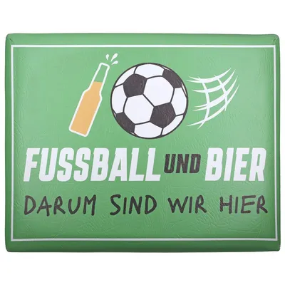 Produktbild von Sitzpolster Fußball – Sitzkissen für Bierkasten mit Fußball Motiv