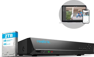 Produktbild von Reolink 8CH NVR 4K PoE Überwachungssystem Rekorder mit 2TB Festplatte Videoüberwachung für IP Kamera Haus, Innen, Sicherheit