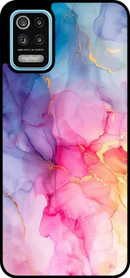 Immagine prodotto di Smartphonica Custodia per telefono adatta a LG K52 / K62 con stampa in marmo - Custodia posteriore in TPU con design in marmo - Arcobaleno