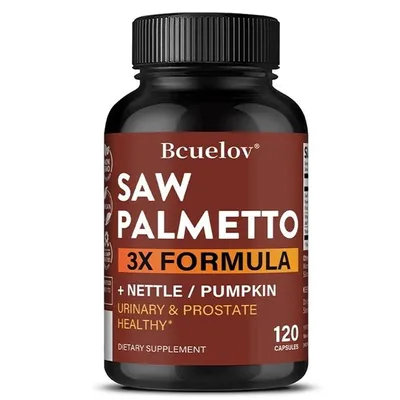 Immagine prodotto di Saw Palmetto (120 capsule) Integratore alimentare, vescica, vie urinarie, prostata, salute della prostata, salute delle vie urinarie