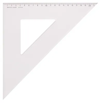 Produktbild von Aristo Dreieck 45 Grad mit Facette Hypotenuse 31,1 cm, Teilung 22 cm