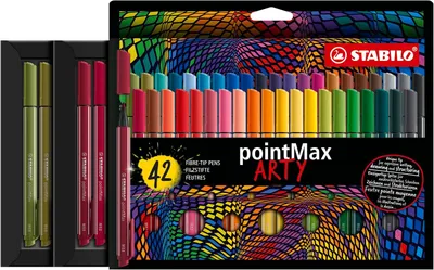Obrázok produktu pre STABILO Hardtip – perá s tenkou špičkou – séria pointMax – ARTY – súprava s 42 farbami