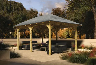 Produktbild von Pavillon Karibu Eco Taura 289 x 429 cm kesseldruckimprägniert