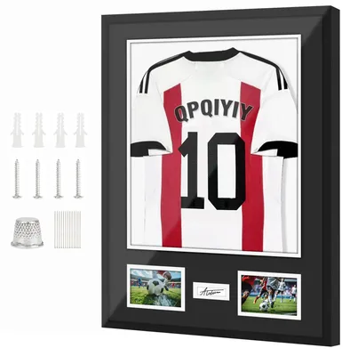 Trikotrahmen 60x80 cm, schwarz, für Fußball- und Sporttrikots