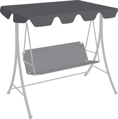 Produktbild von vidaXL Ersatzdach für Hollywoodschaukel Anthrazit 188/168x145/110 cm