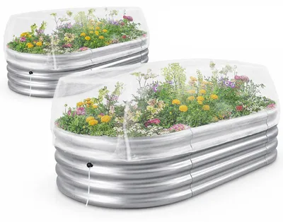 Produktbild von Pflanzenschutznetz 2er Set 130x70x55cm – Feinmaschig, Kordelzug, Clips | Insektenschutz für Gemüse & Obst