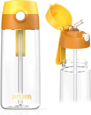 Produktbild von Wasserflasche für Kinder mit Strohhalm, BPA-frei, 500 ml, Auslaufsicher, für Schule