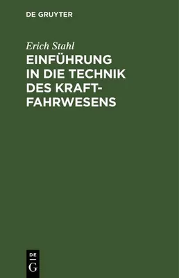 Produktbild von Einführung in die Technik des Kraftfahrwesens