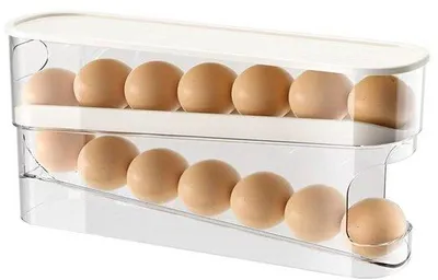 Produktbild von Automatische eierhouder voor in de koelkast, compacte eierrek, koelkasthouder, 1 stuk
