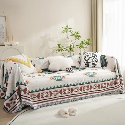 Produktbild von Geometrisch Sofa-Decke Sofabezug Wohndecken Couchdecke Tagesdecke Sofa überzug Couch überzug Für Bett Sofa Schlafzimmer,180*230cm