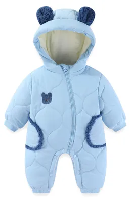 Obrázok produktu pre Zimný overal pre novorodencov so zipsom a zapínaním na patentky