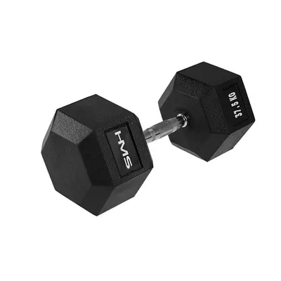 Produktbild von HMS Hexa Pro Kurzhantel 37,5 kg Gummiert