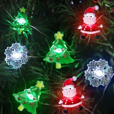 LED-Lichterkette Schneeflocken 30 LEDs 3 m Weihnachtsdeko