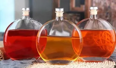 Produktbild von 3x 0,5L Flasche mit Verschlüss- Glasfass Likörflasche Essig-Ölflasche