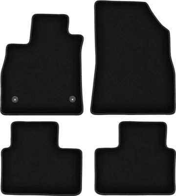 Image de Tapis de sol velours sur-mesure pour Renault Talisman (2015-, berline, grandtour, break) noir, jeu 4 pièces, fixations
