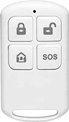Produktbild von HUXGO HXA007 Funkfernbedienung, kompatibel mit HUXGO Panels, SOS-Taste, Scharf- und Unscharfschaltung des Sicherheitssystems, weiß, Modell HXA050 W