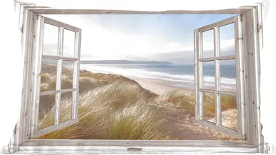 Produktbild von MuchoWow® Zierkissen Sofakissen Wohnzimmer Dekokissen 60x40 cm Durchblick - Strand - Meer - Dünen - Strandgras - Sand - Blau - Kopfkissen - Polster mit Foto