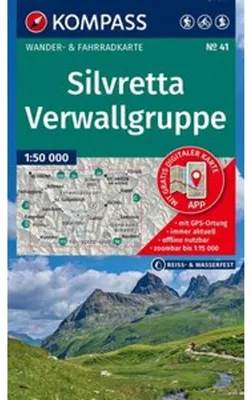 Produktbild von KOMPASS Wanderkarte 41 Silvretta, Verwallgruppe 1:50.000