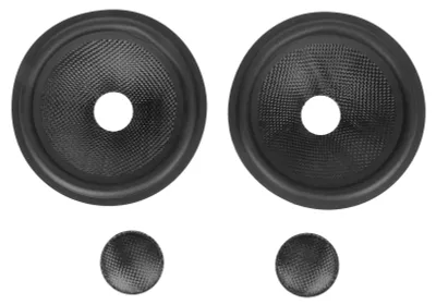 Produktbild von Lautsprecherkegel, Trommelpapier, 1 Zoll Innendurchmesser, Subwoofer-Kegel mit Gummisicke für 5 Lautsprecher, 2 Stück
