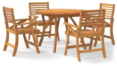 Immagine prodotto di vidaXL Set da pranzo da giardino 5 pezzi in legno massiccio di acacia