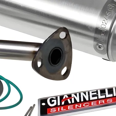 Immagine prodotto di Silenziatore Giannelli in alluminio, omologato (ABE) per Aprilia RX 50, modelli dal 1999 al 2005