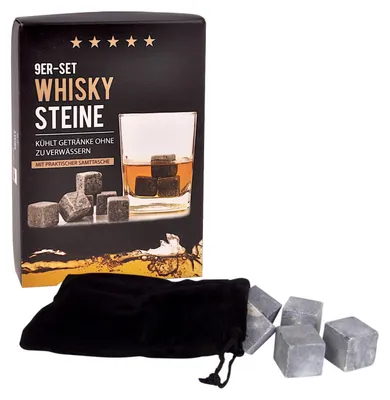 Produktbild von Whisky-Steine Geschenkset Stones Kühlsteine Ersatz Eiswürfel Getränkekühler