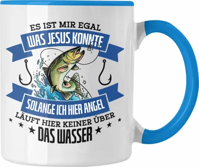 Produktbild von Trendation - Lustige Tasse für Angler Lustiger Spruch Geschenkidee (Blau)