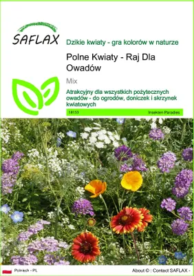 Zdjęcie produktu dla SAFLAX - Polne Kwiaty - Raj Dla Owadów - 1000 Nasiona - Mix