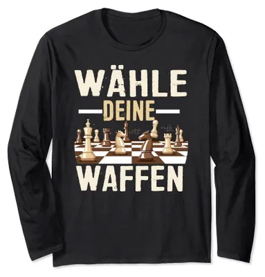 Produktbild von Schach lustiger Spruch Schachspiel Schachspieler Schachfigur Langarmshirt