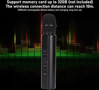 Obrázok produktu pre Bluetooth karaoke reproduktor s batériou 2000 mAh, čierny