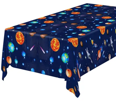 Produktbild von Tischdecke Geburtstag Astronauten Motiv Wasserdicht Plastik 130 x 220 cm